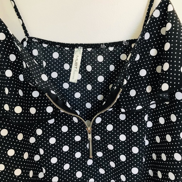MUST HAVE | Polka Dot Spaghetti Strap Top Size M - Picture 3 of 9